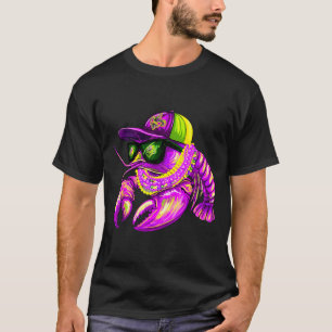 T-shirt perle chapeau fou de mardi gras écrevisse