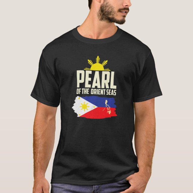 T-shirt Perle des mers d'Orient Philippines Originaire phi (Devant)
