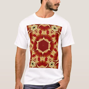 T-shirt Perle d'or : illustration de cadre décoratif.