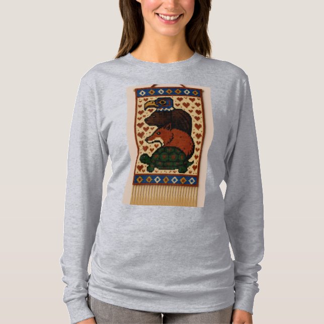 T-shirt Perles animales Totem (Devant)