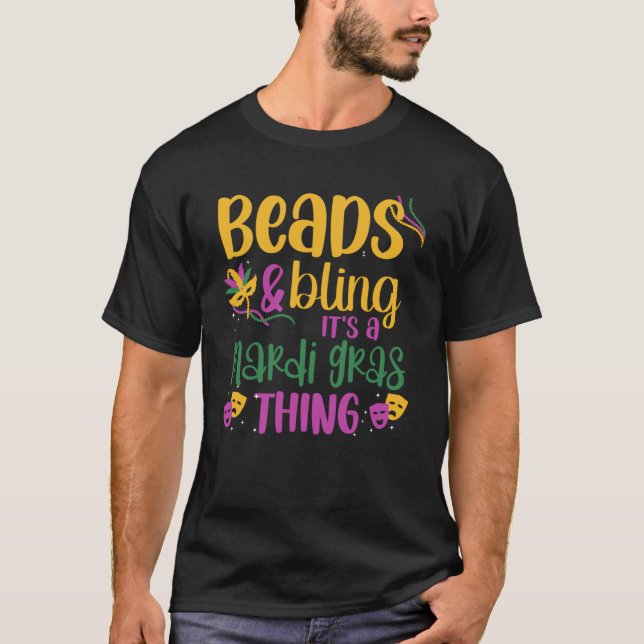 T-shirt Perles & Bling C'est un Cool Mardi Gras Thing (Devant)