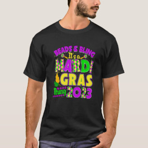 T-shirt Perles & Bling C'est un Mardi Gras Thing Mask perl