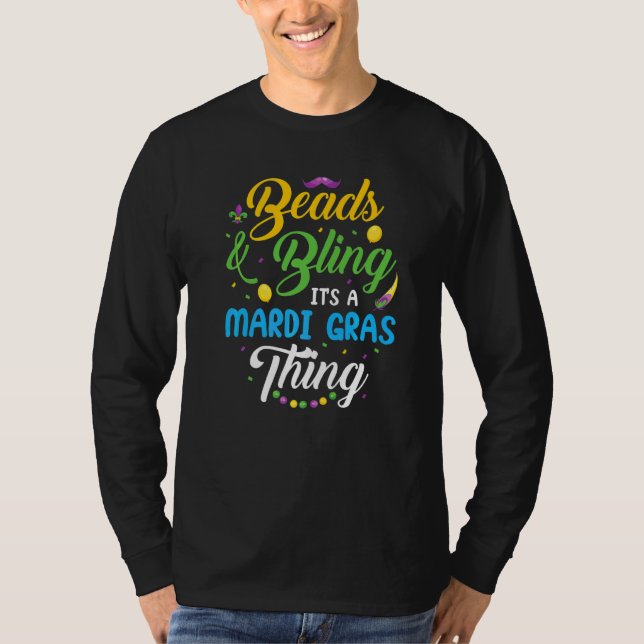 T-shirt Perles & Bling C'est une Mardi Gras Thing (Devant)