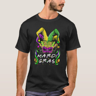 T-shirt Perles Bling Mardi Gras Casquette Mardi Gras Costu