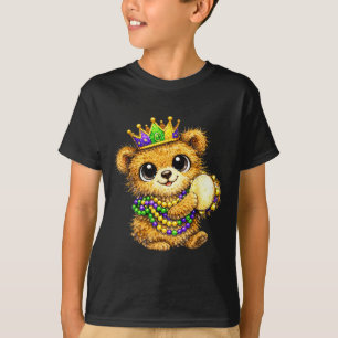 T-shirt Perles de fête de la Mardi Gras de l'ours Filles F