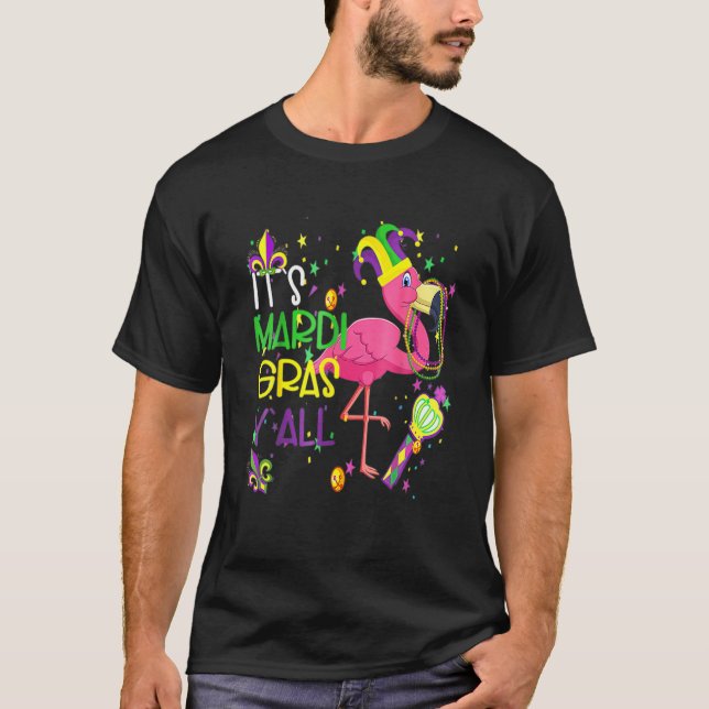 T-shirt Perles de Masque C'Est Mardi Gras Y'all Jester Fun (Devant)