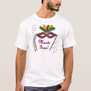 T-shirt Perles de plumes Mardi Gras
