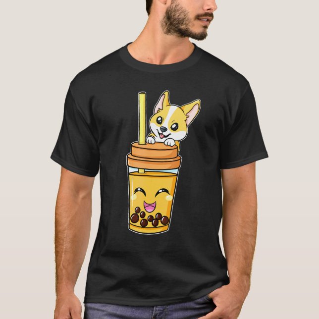 T-shirt Perles de Tapioca Boba Boisson de Thé au Lait avec (Devant)