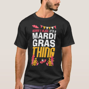 T-shirt Perles Et Bling Mardi Gras Mardigrass Parade Carne