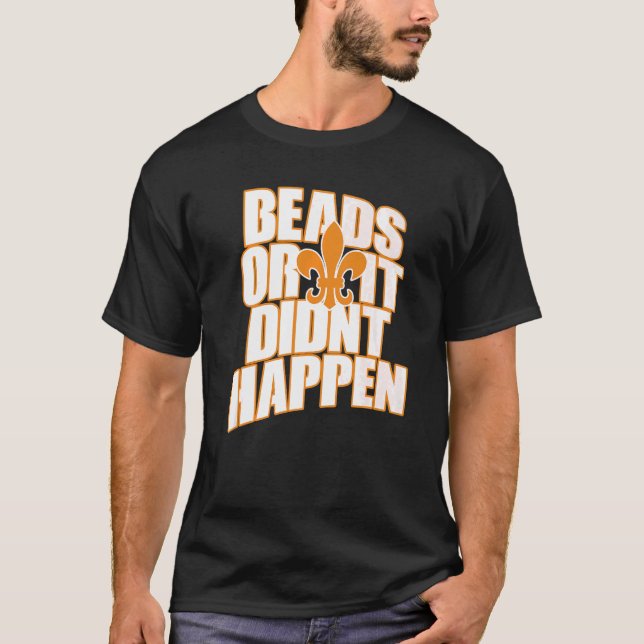 T-shirt Perles ou ça n'est pas arrivé perles piqûres main (Devant)