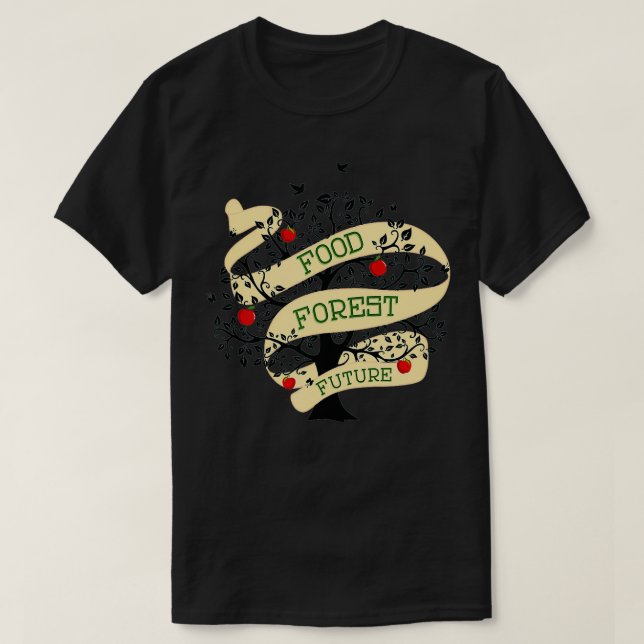 T-shirt Permaculée Forêt de verger Gardener (Design devant)