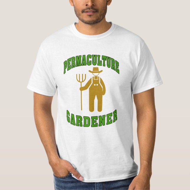 T-shirt Permaculture Gardener, ajouter le nom ou le texte (Devant)