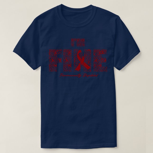 T-shirt Permanente Handicap Sensibilisation Bons Rubans Da (Design devant)