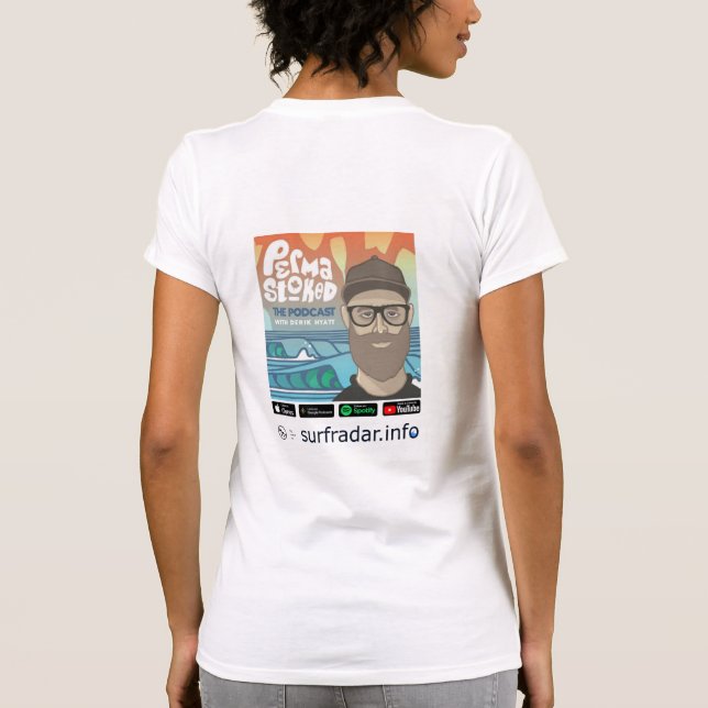 T-shirt Permastoked + surfradar.info, femmes (Dos)
