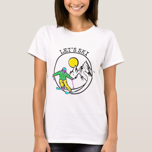 T-shirt Permet Ski Cool Ski Stuff Pour Hommes Drôle Ski Sn (Devant)