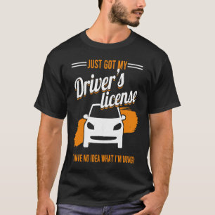 T-shirt Permis de conduire Conducteur Ado vient de recevoi