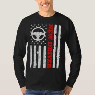 T-shirt Permis de conduire Drapeau Américain États-Unis Co