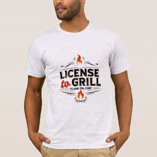 T-shirt Permis de grill - Incendie le thé de saveur
