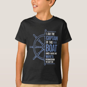 T-shirt  Permis de mariage pour le capitaine de bateau amu