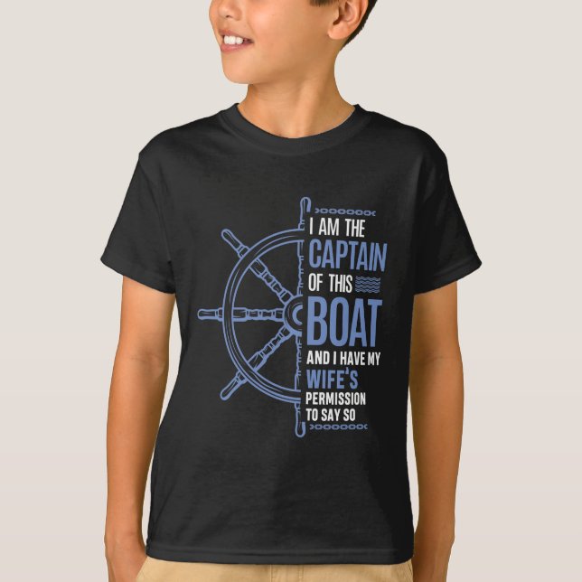 T-shirt  Permis de mariage pour le capitaine de bateau amu (Devant)