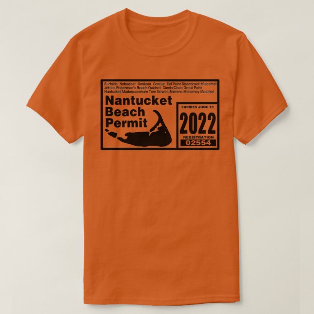 T-shirt Permis de sortie de nantucket 2022  (Design devant)