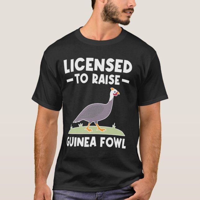 T-shirt Permis d'élever de la pintade poulet oiseau (Devant)