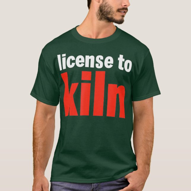 T-shirt Permis Drôle De Tuer La Poterie (Devant)