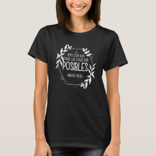 T-shirt Pero Con Dios Todas Las Cosas Son Posibille Mateo