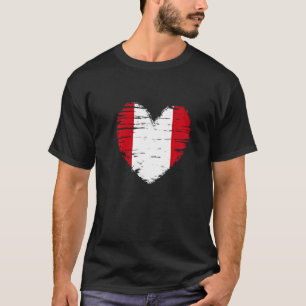T-shirt Pérou Coeur Drapeau péruvien Fierté péruvienne