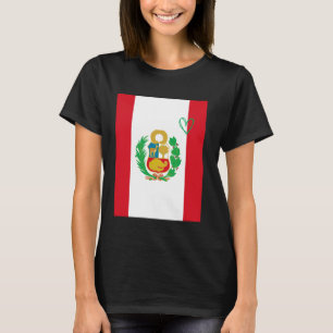 T-shirt Pérou Drapeau Péruvien Coeur Fière Patrimoine Cult