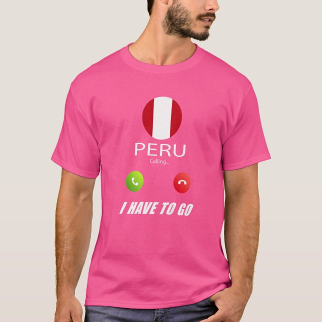 T-shirt Pérou Drapeau Souvenir Le Pérou Appelle (Devant)