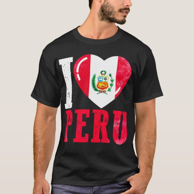 T-shirt Pérou j'aime Pérou (Devant)