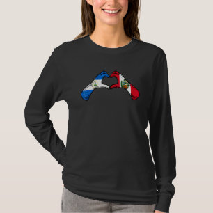 T-shirt Pérou Nicaragua Drapeau Péruvien Nicaraguayen Cœur