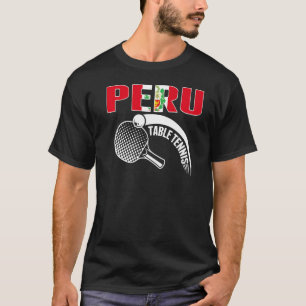 T-shirt Pérou Tennis de Table Soutien Thé De Ping Pong Pér