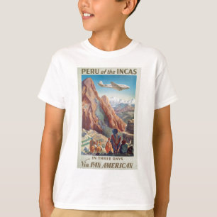 T-shirt Pérou vintage des Incas via Pan American Travel