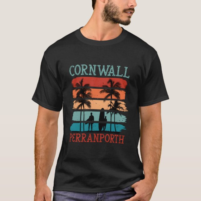 T-shirt Perranporth Cornouailles Angleterre S Planche de s (Devant)