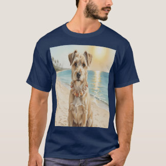 T-shirt Perro con collar de caracolas