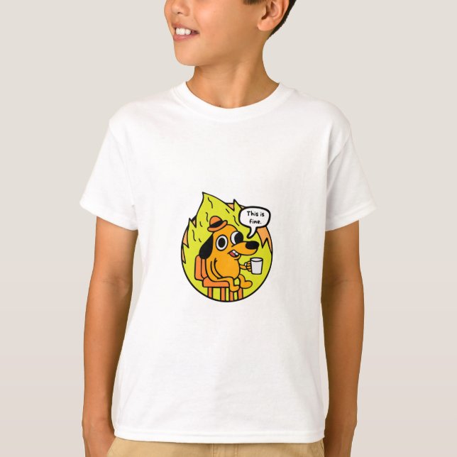 T-shirt Perro en llamas (Devant)