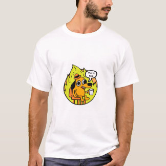 T-shirt Perro en llamas