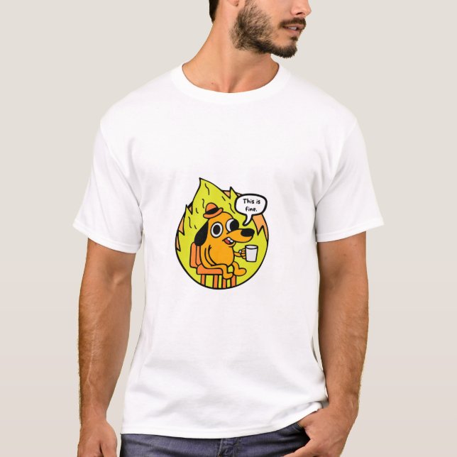 T-shirt Perro en llamas (Devant)