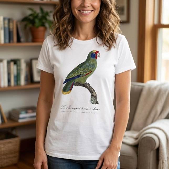 T-shirt Perroquet à queue rouge, Amazona Brasiliensis (Red-Tailed Parrot Amazon, Amazona Brasiliensis. Women Basic White T-Shirt)