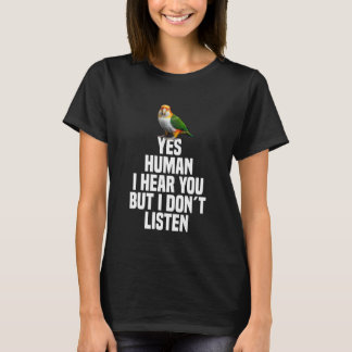 T-shirt Perroquet Amant de l'Élevage d'Oiseaux Oui Humain