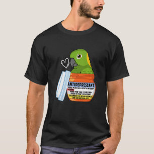 T-shirt Perroquet Antidépresseur Mignon I Amazone à nuque 