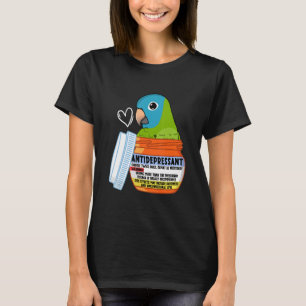 T-shirt Perroquet Antidépresseur Mignon I Conure à Couronn