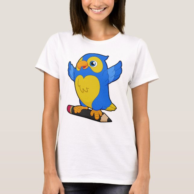 T-shirt Perroquet au crayon (Devant)