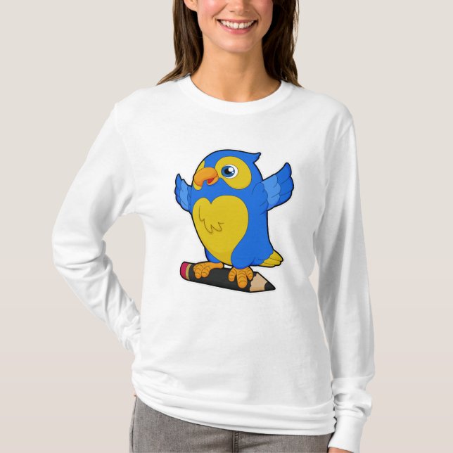 T-shirt Perroquet au crayon (Devant)