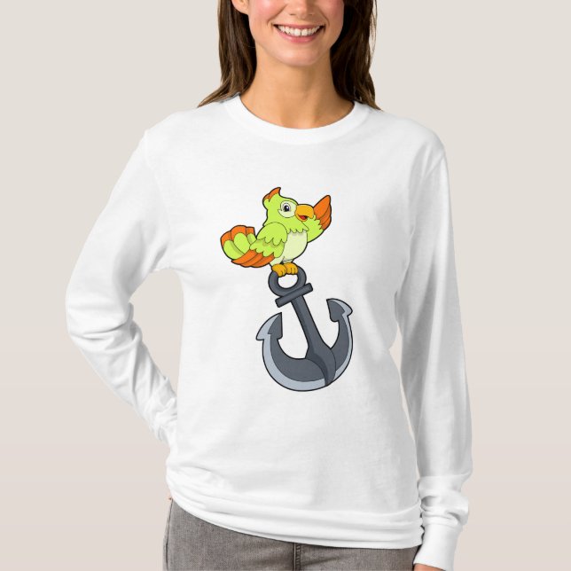 T-shirt Perroquet avec Ancre (Devant)