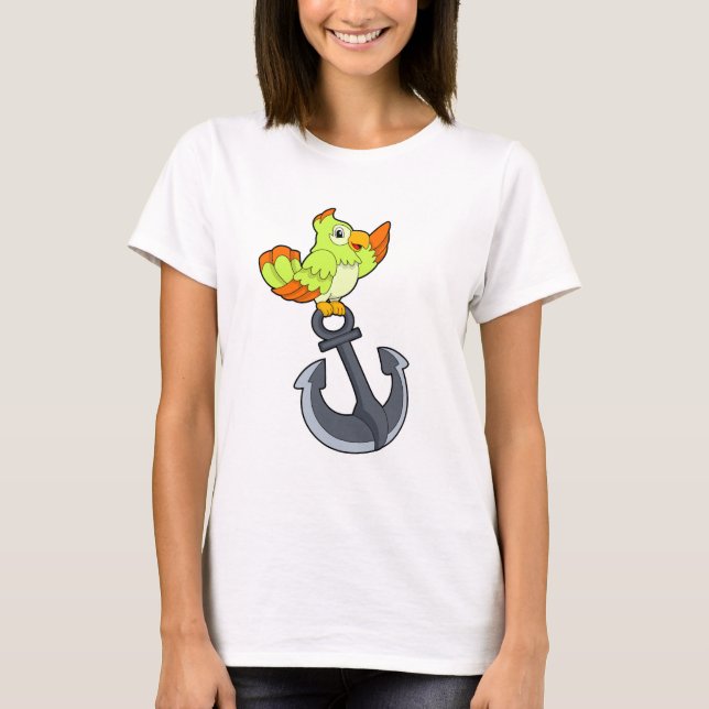 T-shirt Perroquet avec Ancre (Devant)