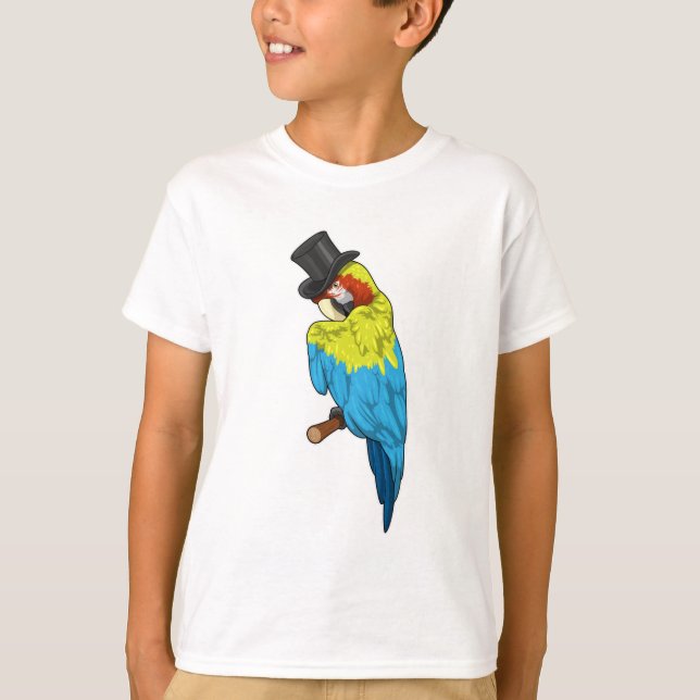 T-shirt Perroquet avec cylindre (Devant)