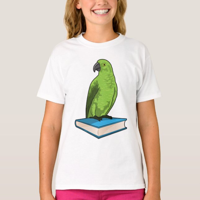 T-shirt Perroquet avec livre (Devant)
